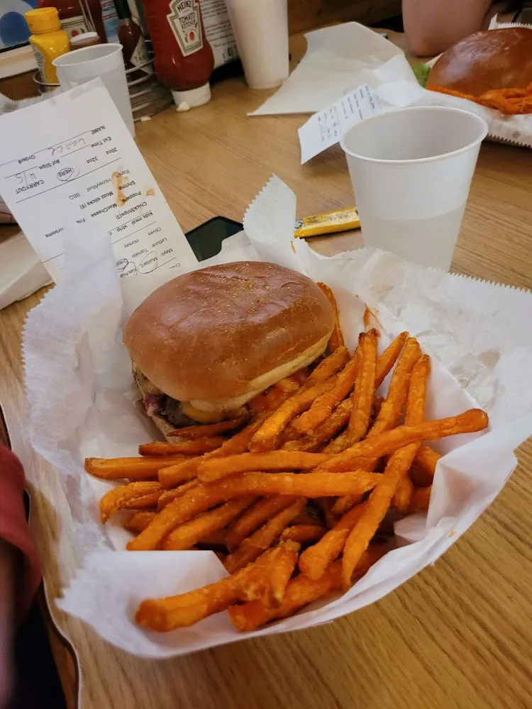 Cheese Burger and Fries